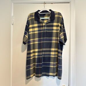 Vintage 90s Nautica Men’s 2XL Multicolor Plaid Polo Shirt Preppy Yatch Nautical.